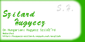 szilard hugyecz business card